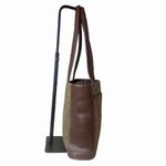 Coach Vintage  Bleeker Brown Tweed Herringbone and Leather Tote Shoulder Bag 9961 Photo 6