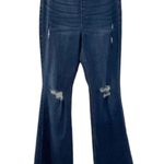 Tinseltown  Pullon Distressed Frayed Hems Flare Leg Jeans Size 11 Photo 0