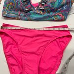 Sunsets Paisley Pop Bikini Set Willa Wireless Paipo 40 D 42 C NWT Blue Size XL Photo 2