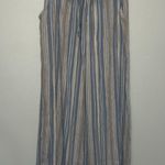 Angie NWT Womens Striped Wide Leg Pants with Tie Large Blue Photo 1