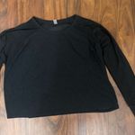 Beyond Yoga  Charcoal Black Long Sleeve Top large cuffs very soft size large Photo 0