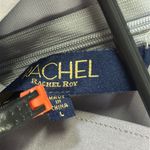 Rachel Roy Cowl Neck Grey Satin Sleeveless Zip Back Flowy Cami Blouse Womens L Gray Size L Photo 9