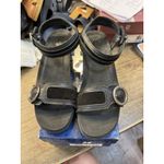 NEW SAS SEIGHT Heels Dress Sandal Black Size‎ 9.5 Narrow Leather WEDGE Buckle Photo 3