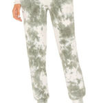 525 America 525 French Terry Tie Dye Joggers in Sage Multi Small Womens Sweatpants Photo 0