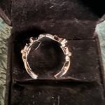 Gorgeous Women’s Stainless Steel Silver Faux Amethyst Adjustable Ring Size 6 Photo 2