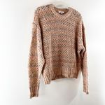Madewell Space Dyed Open Knit Crochet Crewneck Pullover Sweater Ginger XS Photo 6