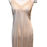 Vintage Wonder Maid Ivory Satin Full Slip Lace Bodice Union Made Size 36 Photo 0