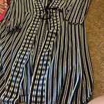 Tory Burch  navy, black & White tie front large duster Photo 4