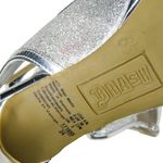 Brash  Silver Sparkly Glitter Open Toe Platform Stiletto Heels Size 6.5 Photo 9