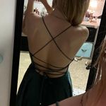 Hello Molly Forest Green Homecoming Dress Photo 1