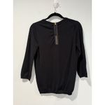 Philosophy  Sweater Womens Small Black 3/4 Sleeve Stretch Lightweight Travel Photo 1