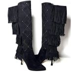 Vince Camuto New  Womens Panaryaz Studded Fringe Black Dress Tall Boots Sz 9 Photo 7