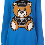 Moschino  biker bear blue wool sweater dress Photo 0