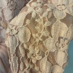 Adrianna Papell Women's Size Medium Top Peachy Pink Long Sleeve Lace Ove… Photo 8