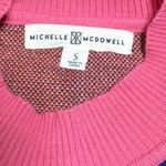 Michelle McDowel Noelle Striped Short Sleeve Dolman Style Sweater Sz Small Pink Photo 2
