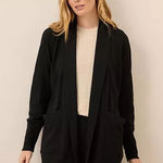 Pact  Airplane Wrap Cardigan Black Size M/L Lounge Casual Fall Layer 100% Cotton Photo 0