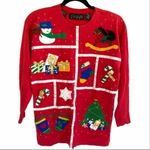 Vintage CHAUS Sport Ugly Christmas Sweater Red Photo 0