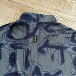 Jamie Sadock size small blue neon yellow patterned polo short sleeve shirt Photo 8