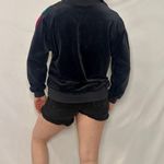 Jantzen Vintage 80s Retro Velour Chevron Snap Crewneck - Grey/Teal/Magenta - S Photo 2