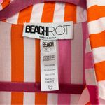 Beach Riot  Alexa‎ Striped Button Down Shirt in Sunset Size S/M Swim Coverup Photo 2