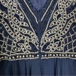 Jovani NWT  A-Line Princess Scoop Beaded Long Dress Formal Navy 21030 Size 4 Photo 13