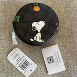 Coach Brown Black Peanuts Round Coin Case Photo 0