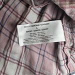 Vintage X America Size L Nadia Embellished Plaid Button Top Rustic Cozy Cabin White Size L Photo 13