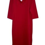 Gretchen Scott Women's Plus Size Ruffneck Maxi Dress Crimson Red NWT 3/4 Sleeve Photo 1