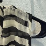 Alya Black & White Zebra Stripe Sleeveless Blouse - Size M Photo 5