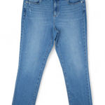 Loft Outlet Jeans Womens 12 Blue Modern Denim Crop Stretch Distressed Preppy Photo 0