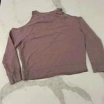 Victoria's Secret Victoria Sport  Mauve Cold Shoulder Terry Sweatshirt Women’s XS Photo 5