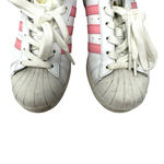 Adidas  size 5 EVM 004001‎ white pink clamshell toe lace up sneakers superstar Photo 2