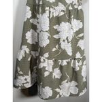 Blu Pepper  Square Neck Tiered Baby Doll Green Floral Dress Cottagecore Small Photo 2