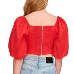 DKNY Jeans Womens Short-Sleeve Poplin Crop top Size L Photo 1