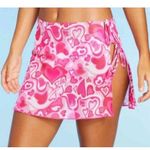 Wild Fable Women's Mesh Side Tie Cover Up Skirt Pink Heart
Print Photo 0