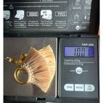 Madewell  Gold Tone Raffia Tassel Earrings Fringe Hoop 2" Pierced 10.01g Vacation Photo 4