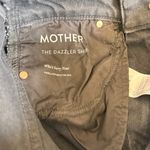 #37 NWT MOTHER Superior The Dazzler Shift Jeans Black Size 24 Photo 7