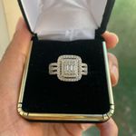 White Gold Polished Princess Cut Ring Photo 8