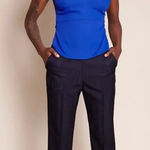 Rachel Comey  Prime Pant‎ in Fluid Linen Midnight Navy Blue Size US 6 Photo 0