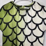 JULIE HAUS Silk Mermaid Print Ombre Straight Fit Mini Shift Dress Size 6 Green Photo 2