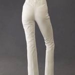 Maeve Anthropologie  Essential Slim Kick Flare Pants white cotton-blend Size 8 Photo 14