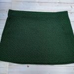 ZARA  Green and Black Geometric Knit Mini Skirt Medium Large Stretch Polka Dot Photo 3