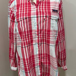 Columbia  PFG pink plaid button‎ down shirt Large Photo 0