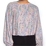 AFRM Women's Long Sleeve Balloon Blouse – Colorful Animal Print – Size Medium Pink Photo 1