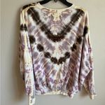 Young Fabulous and Broke Cream Purple Tie Dye Sweatshirt Womens M Casual Photo 6