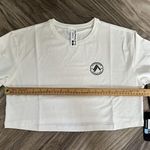 Alphalete  Women’s Dynasty Long Sleeve Crop Tee - White , Size Small Photo 3