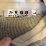 Super Cute Gray Hoodie with Ears on Hood & Animal Carrier Front Pocket Size L White Size L Photo 3