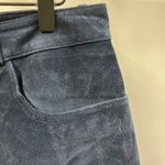 Vintage Bushwacker Genuine Suede Leather Womens 12 Pants Blue Highwaisted USA Photo 7