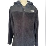 The North Face Black full zip deep pile sherpa Hooded Fleece Jacket Size Small Photo 0