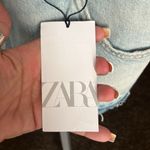 ZARA  denim reconstructed spaghetti strap top Photo 6